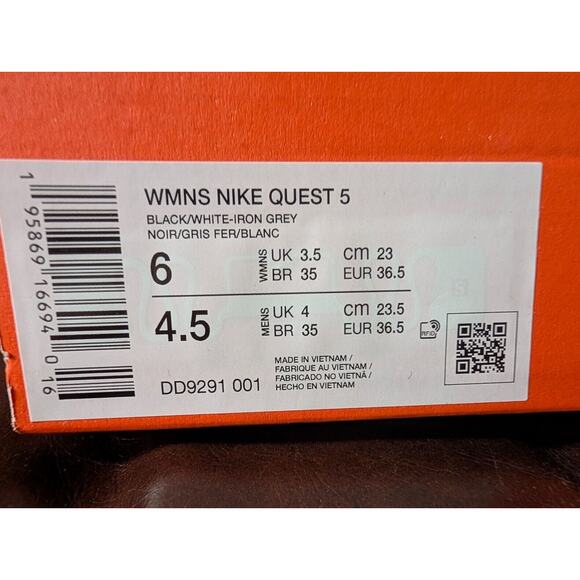 Nike WMNS Quest 5 [DD9291-001] Women Running Shoes Black/Iron Grey SIZE 6 - Picture 4 of 5